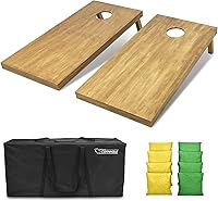 Vista 42 de GoSports 4 ft x 2 ft Regulation Size Wooden Cornhole Boards Set with Light Brown Finish - Includes Carrying Case and Bean Bags
