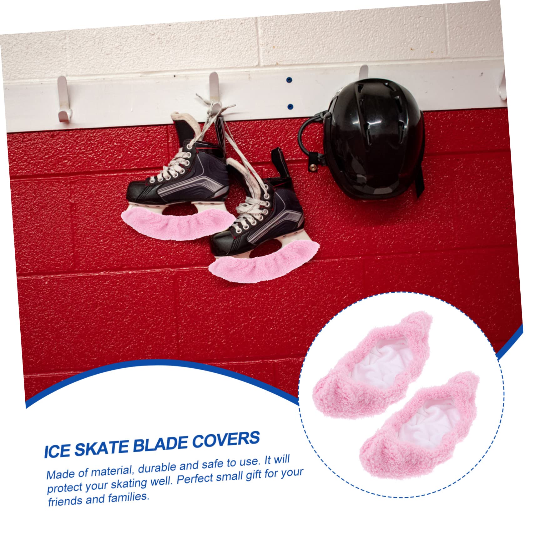 POPETPOP Housses de Patins à Glace Couverture Patinage Tampon antidérapant Fruit Planche à Roulette gardes de Patins Adulte Protecteur Palet Couvre-Lame Enfant Le Hockey Rose