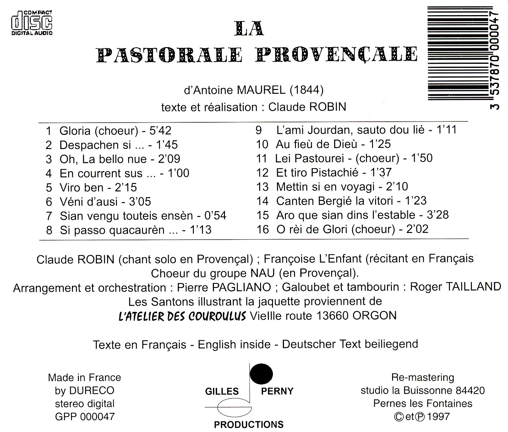 La Pastorale Provençale d'Antoine Maurel