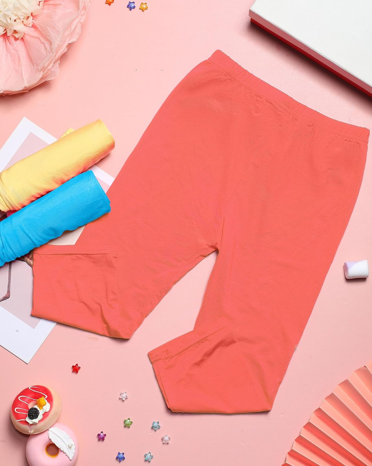 Syhood 12 Pieces Girls Capri Leggings Kids Crop Summer Leggings Cropped Toddler for School Wearing, 12 Colors