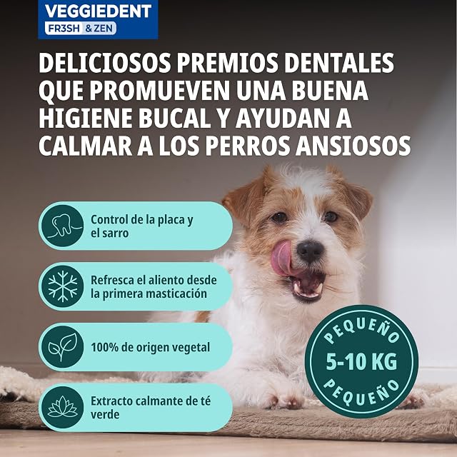 Foto 2 de 7 de Virbac VeggieDent Zen S - Snack Dental Relajante Perros Pequeños (5-10 kg)