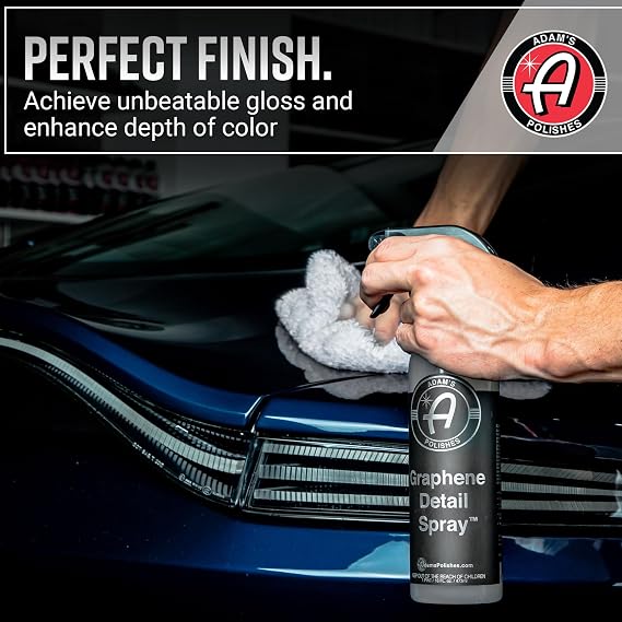 Adam's Polishes Graphene Detail Spray - Extend Protection of Waxes, Sealants, Coatings | Quick, Waterless Detailer Spray For Car Detailing | Clay Bar, Drying Aid, Add Ceramic Graphene Protection