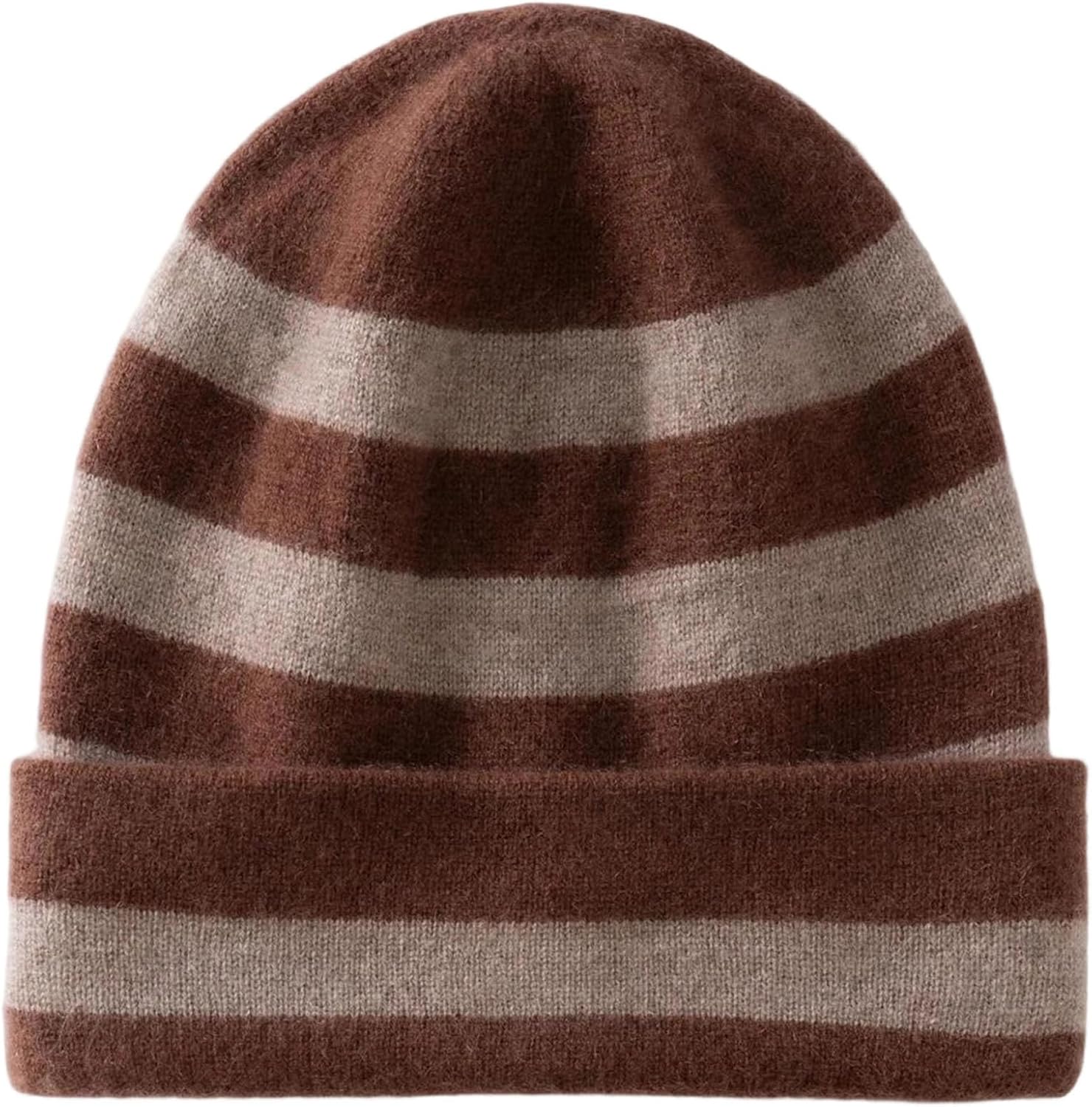 Unisex Warm Casual Striped Slouchy Beanie - Outdoor Stretchy Knit Hat for Men Women Winter Skiing Hiking Skating
