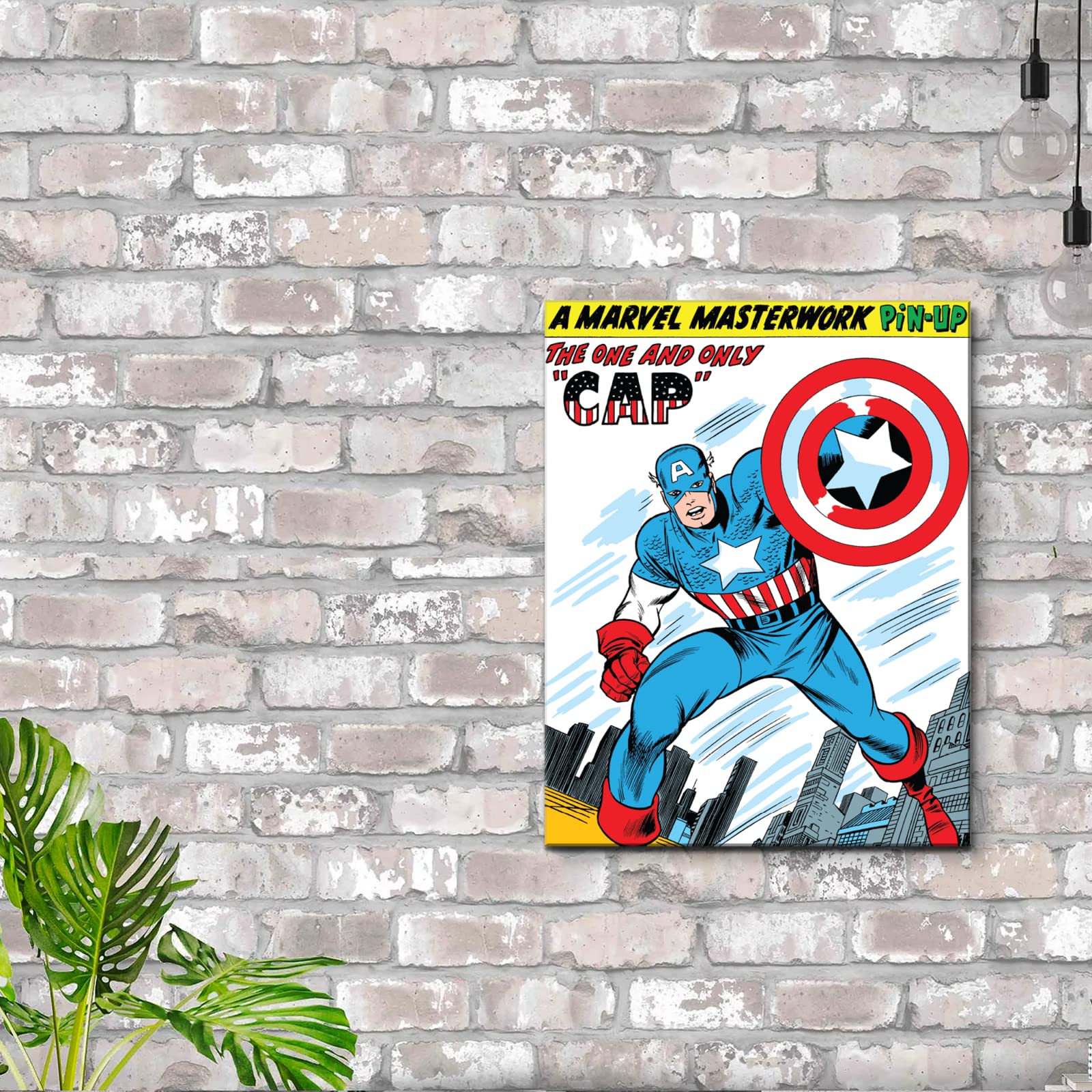 Desperate Enterprises Captain America Blechschild 32,5x40,6 Cm - Vintage Wanddeko Made In USA