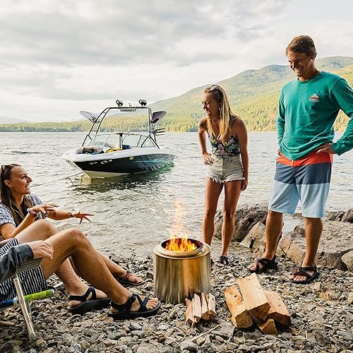 Miniatura 9 de Solo Stove Ranger 2.0, hoguera sin humo, chimeneas de leña con cenero extraíble, hoguera portátil para exteriores, ideal para campamento, acero