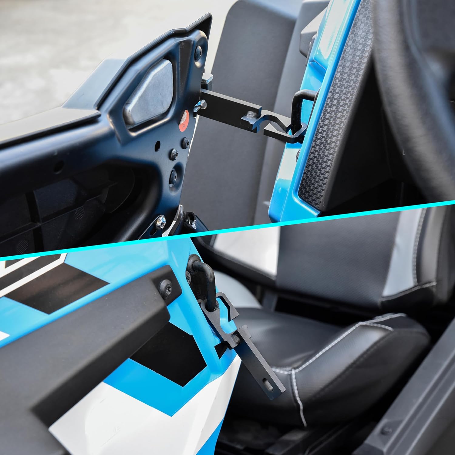 SAUTVS Door Latches for RZR, Rust-proof 3.5" Easy Latches Vent Extender Secure Door Opener for Increasing Air Circulation for Polaris RZR XP 1000/4 1000/ TURBO/TURBO S/900/ S 1000 2014-2023 (1 Pair)