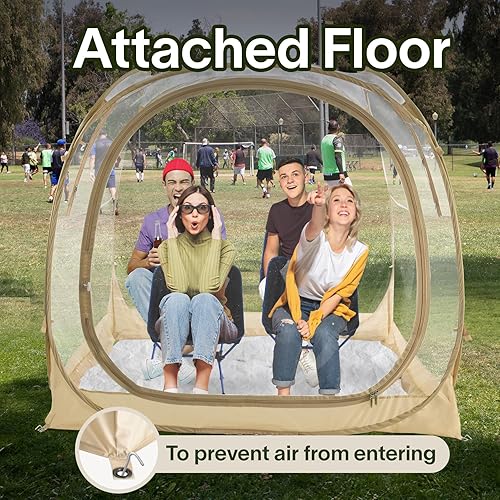 Vista 21 de EighteenTek Pod All Weather Sports Tent with Attached Floor, Instant Outdoor Bubble Tent, Rainproof Camping Sun Shelter for Sports Events Camping