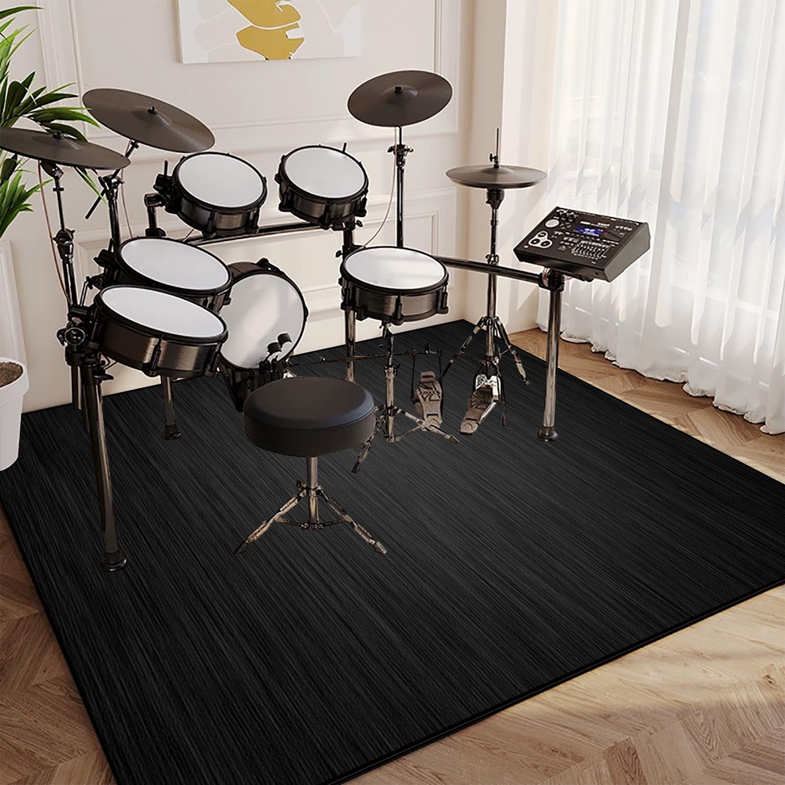 Elektronisch Schlagzeug Teppich Snare Drum Rug - Schallschutz Teppich - Schallschutzmatte - Drum-Teppich - rutschfeste Trommelmatte - Schalldicht Teppiche 180 x 160 cm