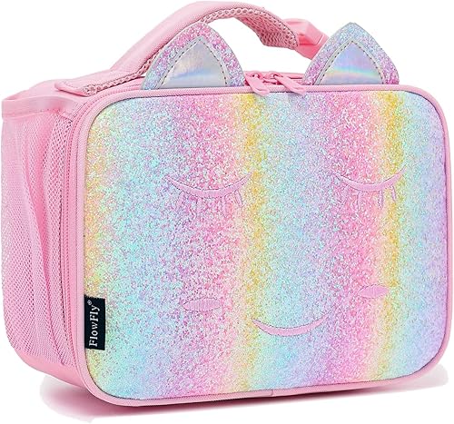 Miniatura 147 de FlowFly - FlowFly - Lonchera térmica para niños, minihielera suave para el regreso a clases, lonchera para niñas, niños, oso Oso,Negro -,negro con