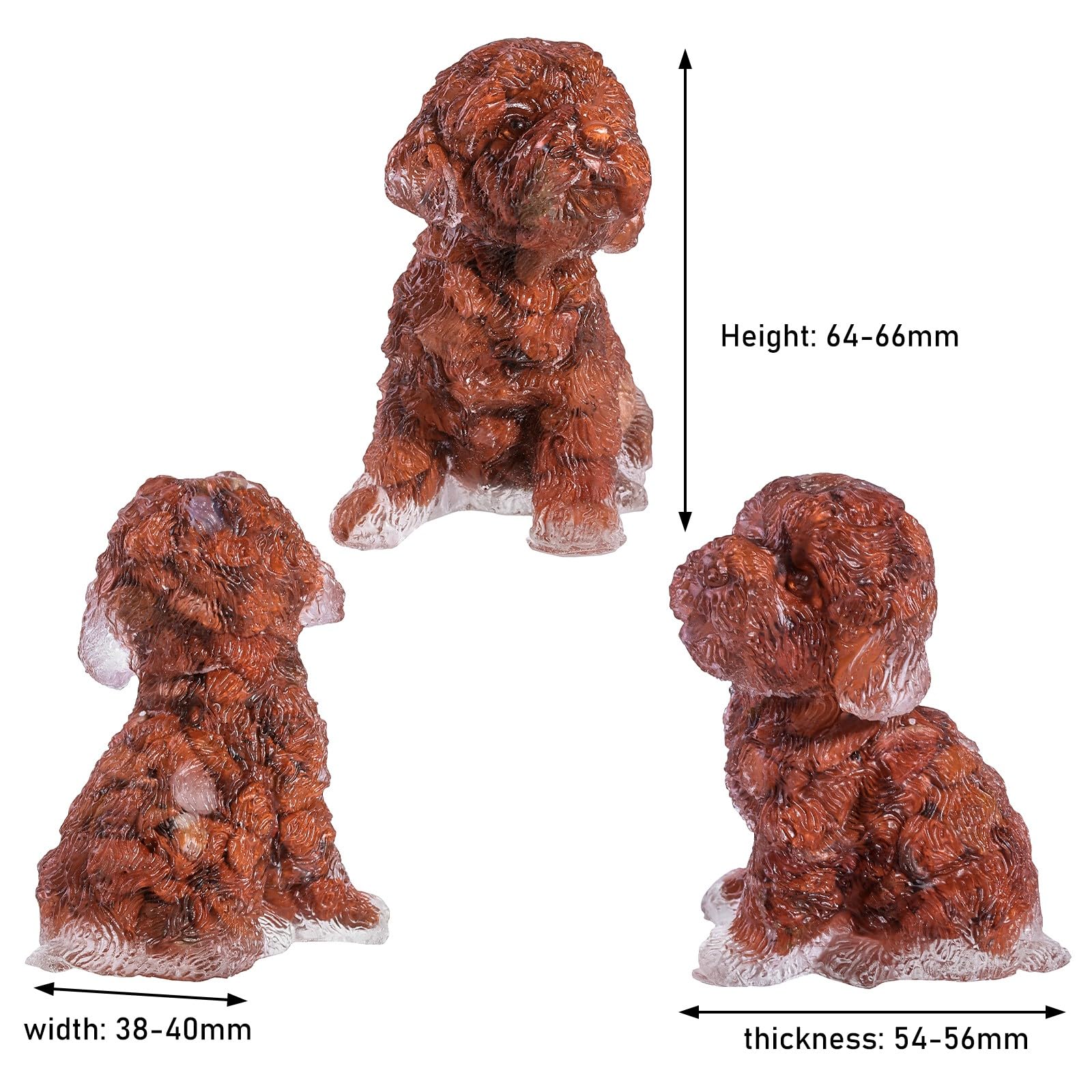 Mookaitedecor 6.5cm Red Jasper Crystal Sitting Dog Figurine - Image 2