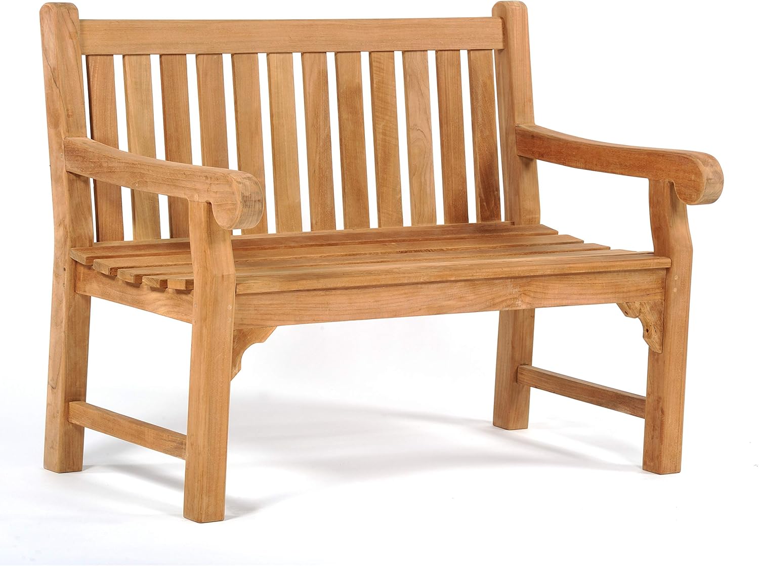 BrackenStyle Queensbury 2 Person 120cm Teak Garden Bench 2 Seat
