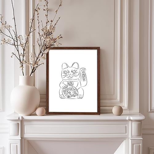 Miniatura 134 de Poster Master Póster de peonías – Estampado de flores retro – Ilustración floral – Ilustración en blanco y negro – Diseño de línea y abstracto –