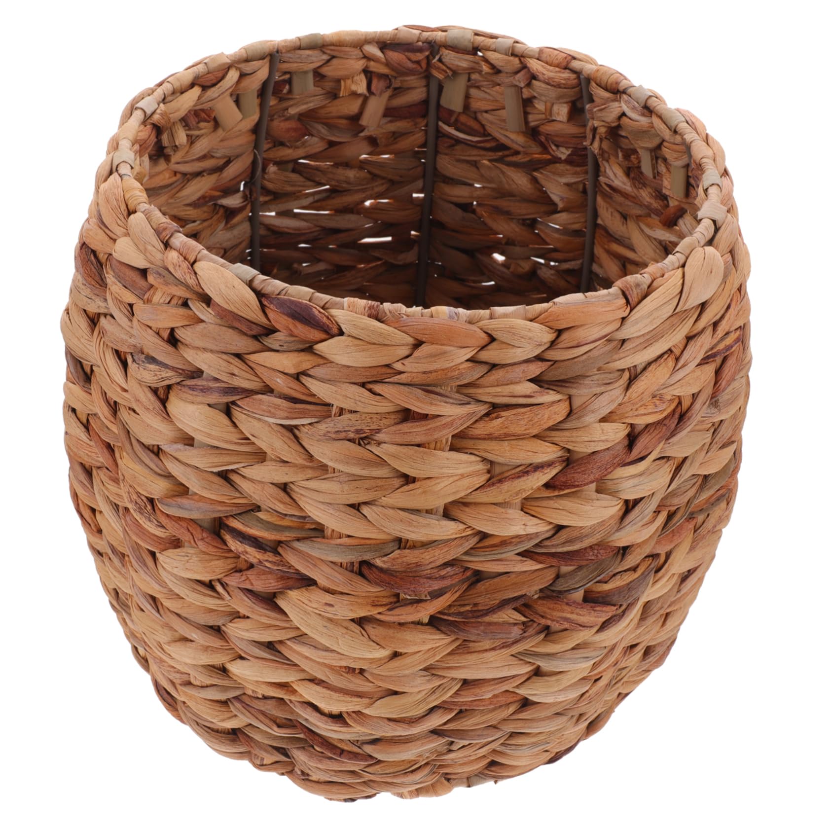 PRETYZOOM Cesta Tejida de Paja para Almacenamiento Cesta Organizadora de Fibra Natural para Artículos Diversos para Mesa de Escritorio o Decoración de Flores Casa