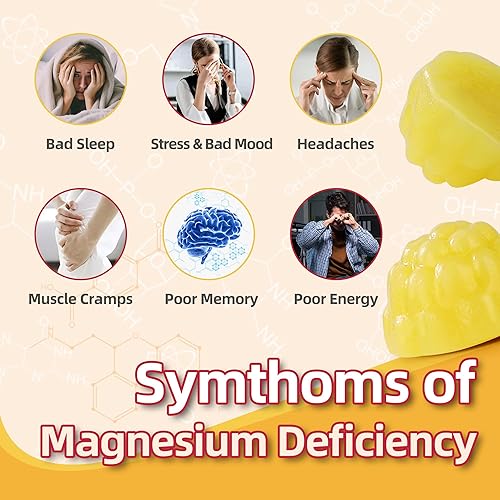 Miniatura 10 de DREAVIO 90 gomitas de glicinato de magnesio de 400 mg con L-treonato de magnesio y suplemento de Ashwagandha, suplemento de glicinato de magnesio y