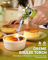 Vista 3 de RAVS 2 Flame Mode Butane Torch Lighter, Premium Metal Kitchen Torch with Adjustable Flame & Safety Buckle, Soldering Torch for Industrial, Resin