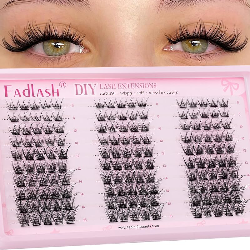 Cílios Postiços em Tufo FADLASH Wispy D Curl 8–16 mm YLB008
