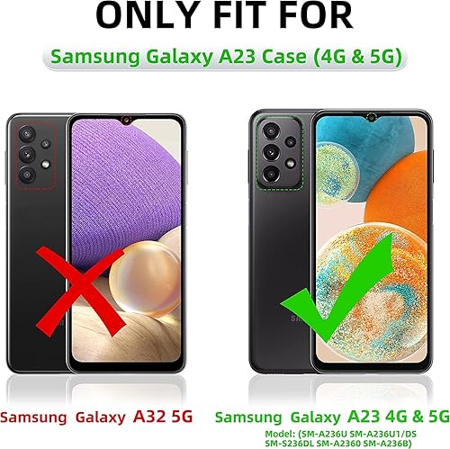 Miniatura 2 de oakxco Funda de silicona líquida para Samsung Galaxy A23 5G, bonita funda delgada y delgada de goma suave de TPU para mujeres y niñas, protector