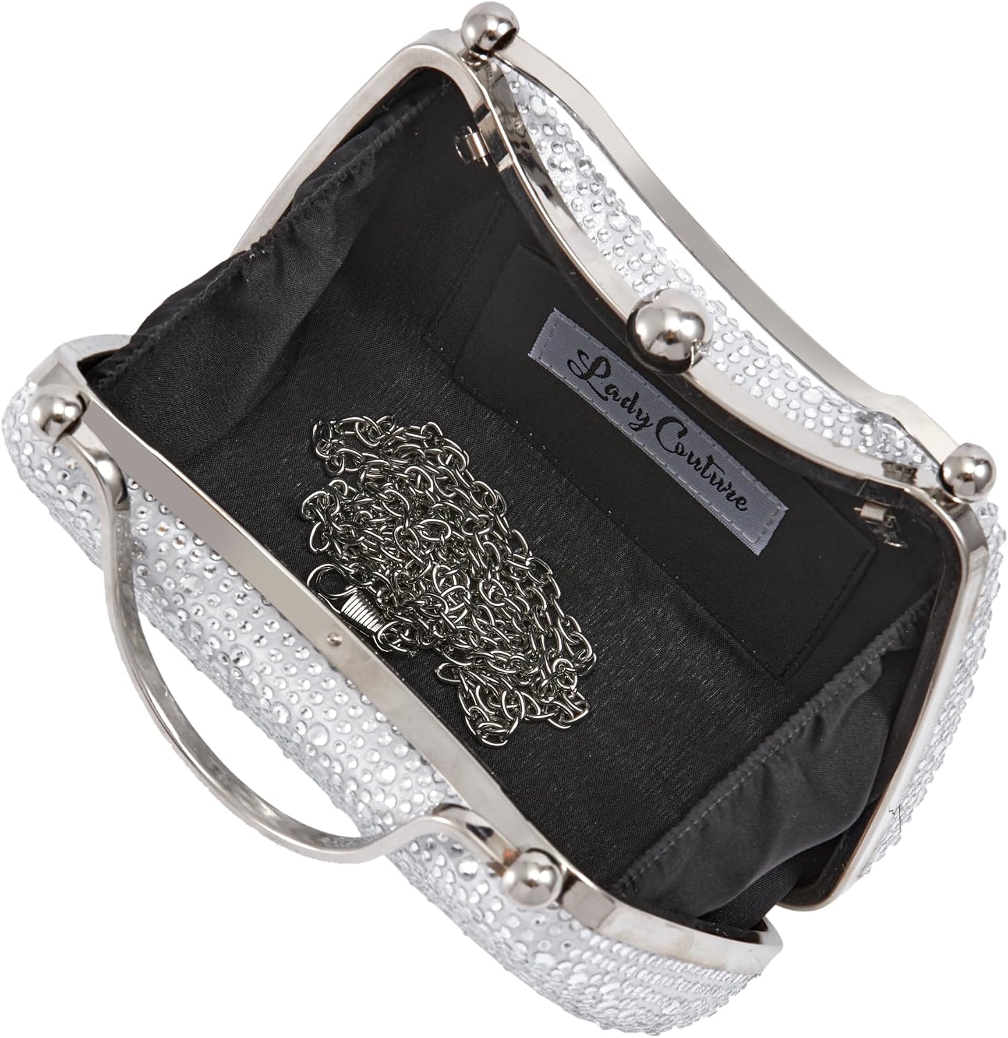 Lady Couture ARIA Double Metal Handles Dazzling Evening Bag