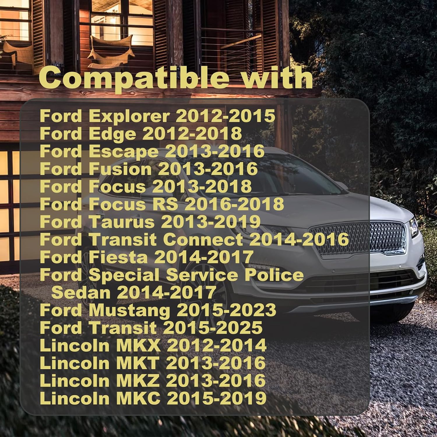 Engine Oil Filler Cap Compatible with Ford Explorer Edge Escape Fusion Focus Transit Connect Fiesta Special Service Police Sedan Mustang Transit Lincoln MKX MKT MKZ MKC Replace# YS4Z-6766-F