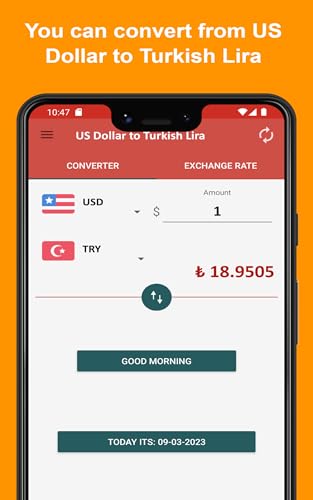 US Dollar to Turkish Lira To see the Exchange rate on your Phone and Tablet