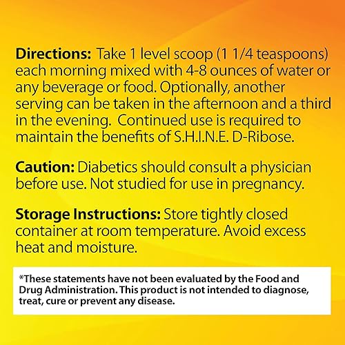 Miniatura 4 de S.H.I.N.E.® D-Ribosa con Bioenergía Ribose® 9.9 oz (280 g)