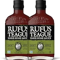 Vista 1 de Rufus Teague - Salsa BBQ de manzana ahumada - Salsa barbacoa premium - Botellas de 15.25 onzas - Paquete de 2