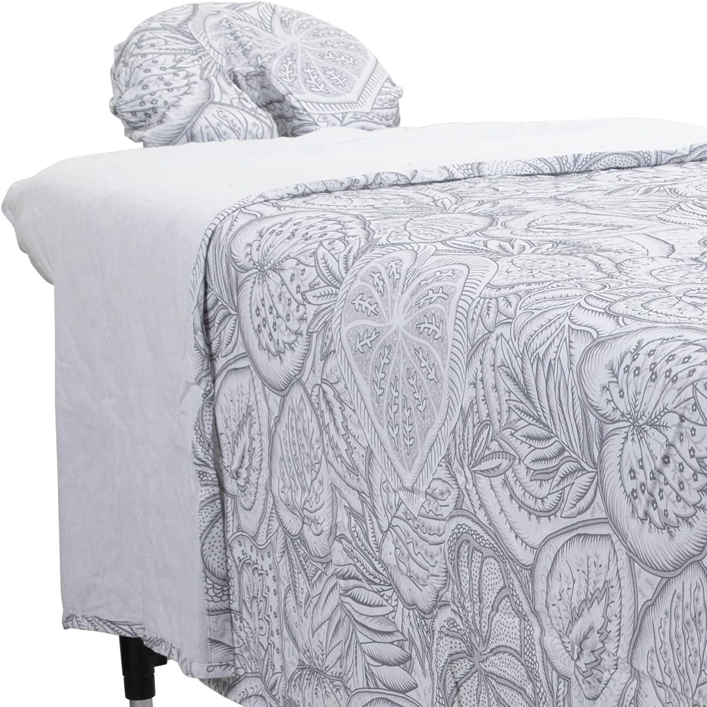 ForPro Premium Flannel 3-Piece Massage Sheet Set, English Rose, for Massage Tables, Includes Flat Sheet, Fitted Sheet and Fitted Face Rest Cover (Pack of 3)