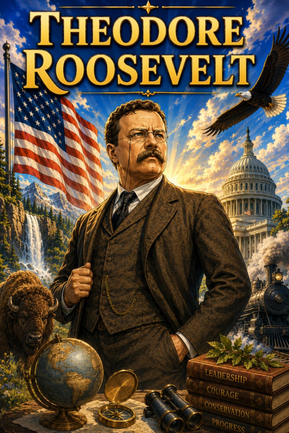 Theodore Roosevelt: Leadership Adventure History Courage Story Biography (Icons of History Manga)