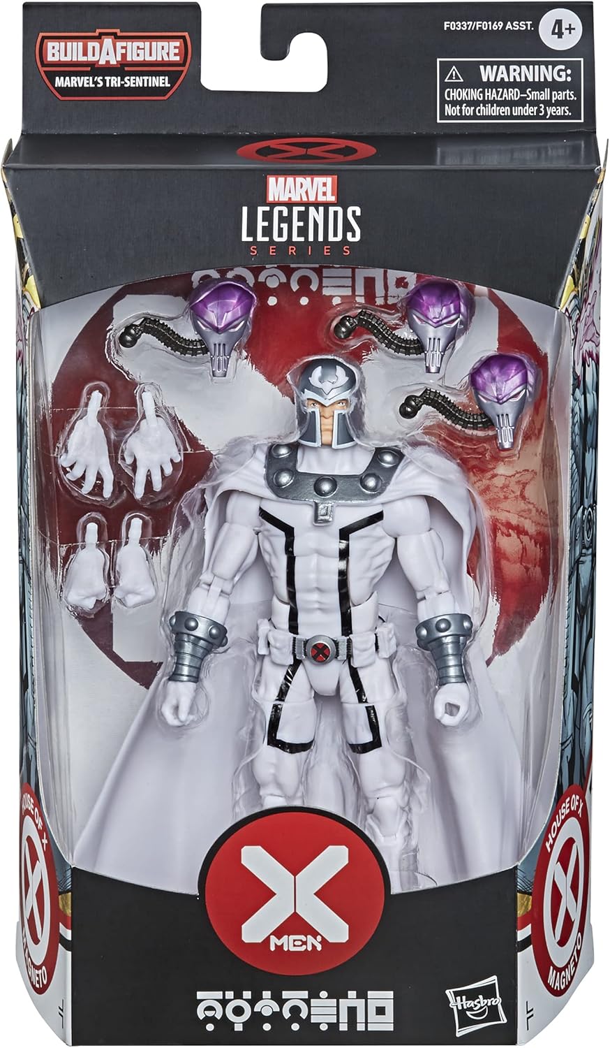 Marvel Hasbro Legends Series X-Men 6-inch Collectible Magneto Action Figure Toy, Premium Design and 2 Accessories, Ages 4 and Up, White