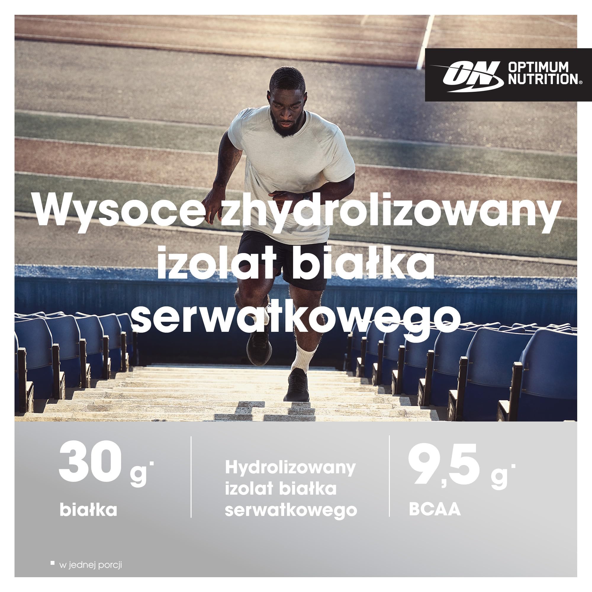 Optimum Nutrition Platinum Hydro Whey, odżywka z hydrolizowanego izolatu białka serwatkowego z aminokwasami egzogennymi, glutaminą i BCAA, smak super truskawka, 40 porcji, 1,6 kg
