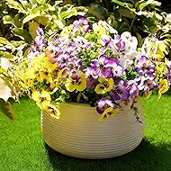 Fanfantoey Artificial Flowers for Outdoors,UV Resistant Fake Flowers Silk Pansy for Outside Porch Yard Patio Home Decor