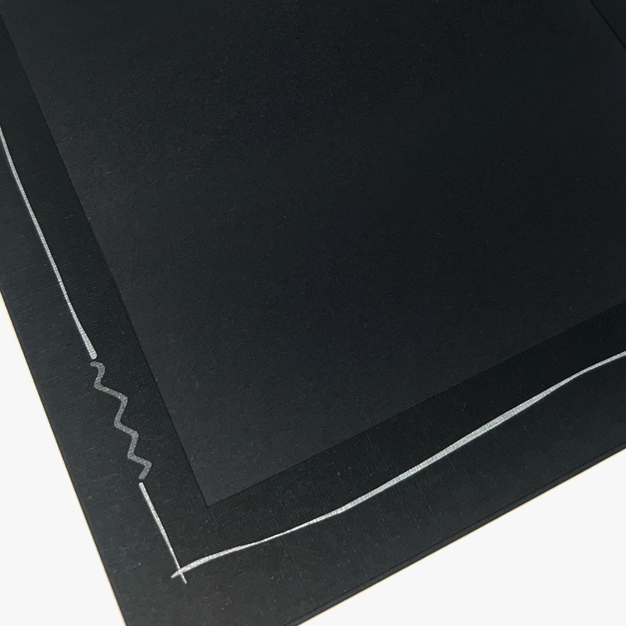 100 Stück Endlosleporello Leinen schwarz Silberprägung für Bilder 13x18 cm nach Bedarf teilbar, für Jubiläum, Beerdigung, Trauerfeier, Geburtstag, Fotos, Lebenslauf
