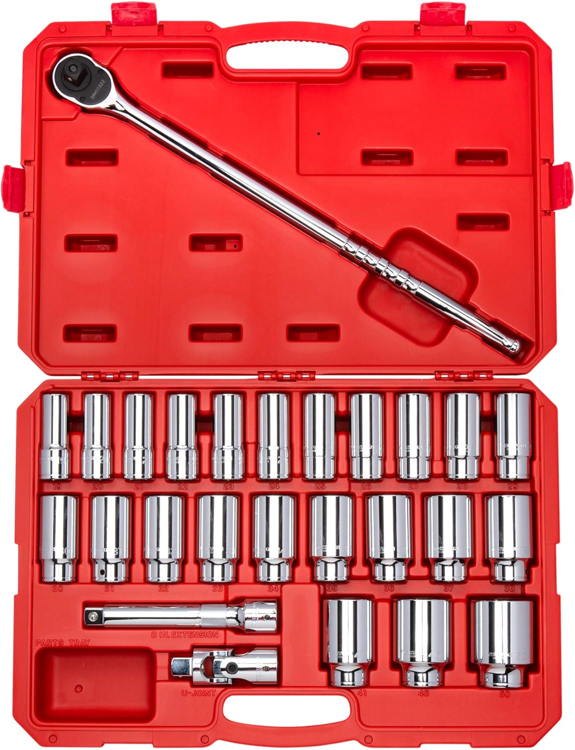Best Deal TEKTON 3/4 Inch Drive 6-Point Socket & Ratchet Set, 27-Piece (19-50 mm) | SKT35204