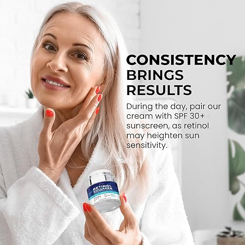 Miniatura 6 de Hidratante facial para el envejecimiento de la piel crema antiarrugas para mujeres mayores y hombres de 50 y 60 años más con retinol, colágeno y