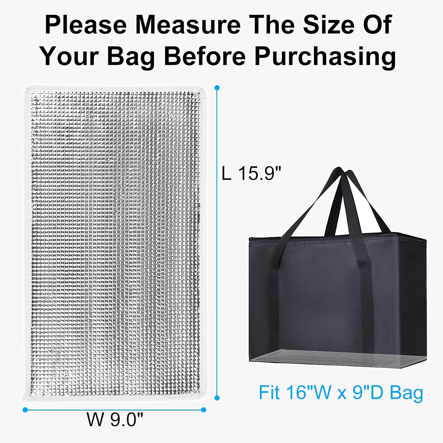 Bodaon Insulated Reusable Grocery Bags with Hard Bottom, X-Large Freezer Cooler Bag with Top, Catering Shopping Bag for Food Delivery/Travel/Groceries, Thermal Bags for Cold and Hot Food image 5