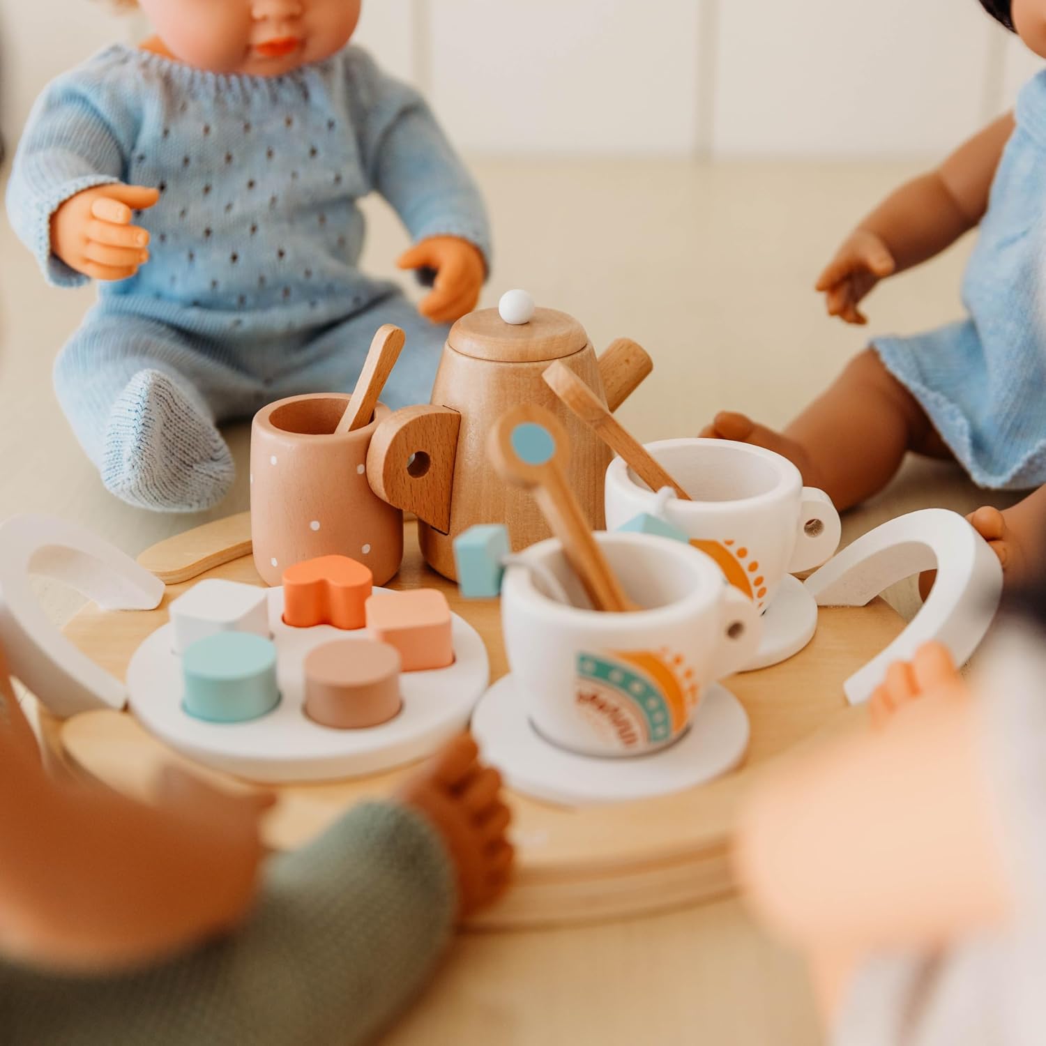 Miniland Doll Wooden Tea Set - Quality, ECO, Imaginative