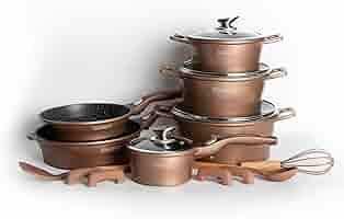 Set Di Pentole In Marmo 10 Pezzi - Alluminio Pressofuso, Design Elegante - Foto 10