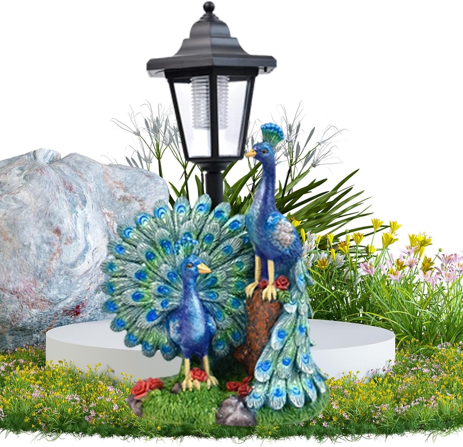 Outdoor Figurine Lights - Resin Bird Lighting Ornament | Outdoor Solar Statues,for Park Patio Balcony Spring Landscape Pathway Walkway Porch Deck
