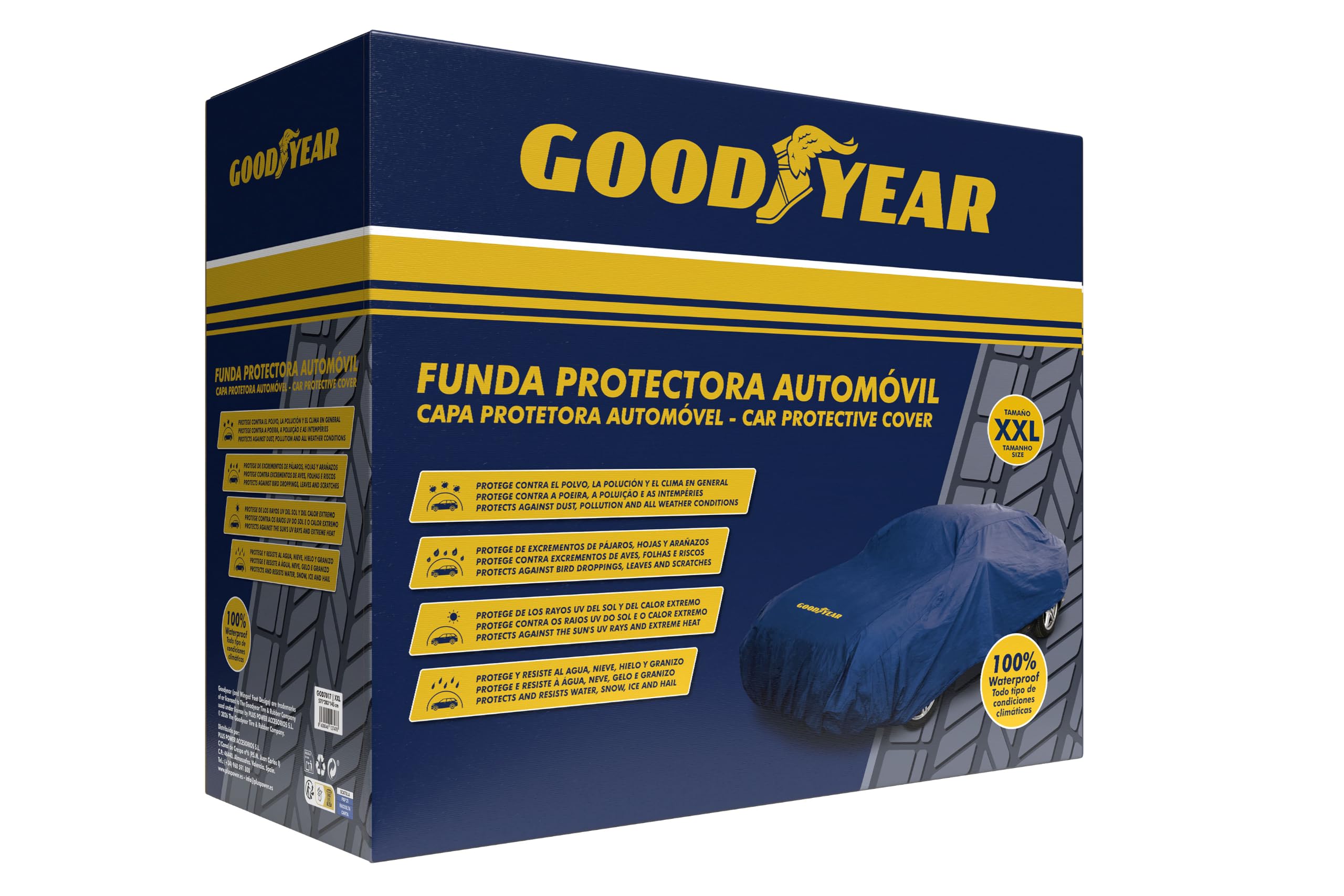 Goodyear GOD7017 Housse de Protection Voiture XXL GY