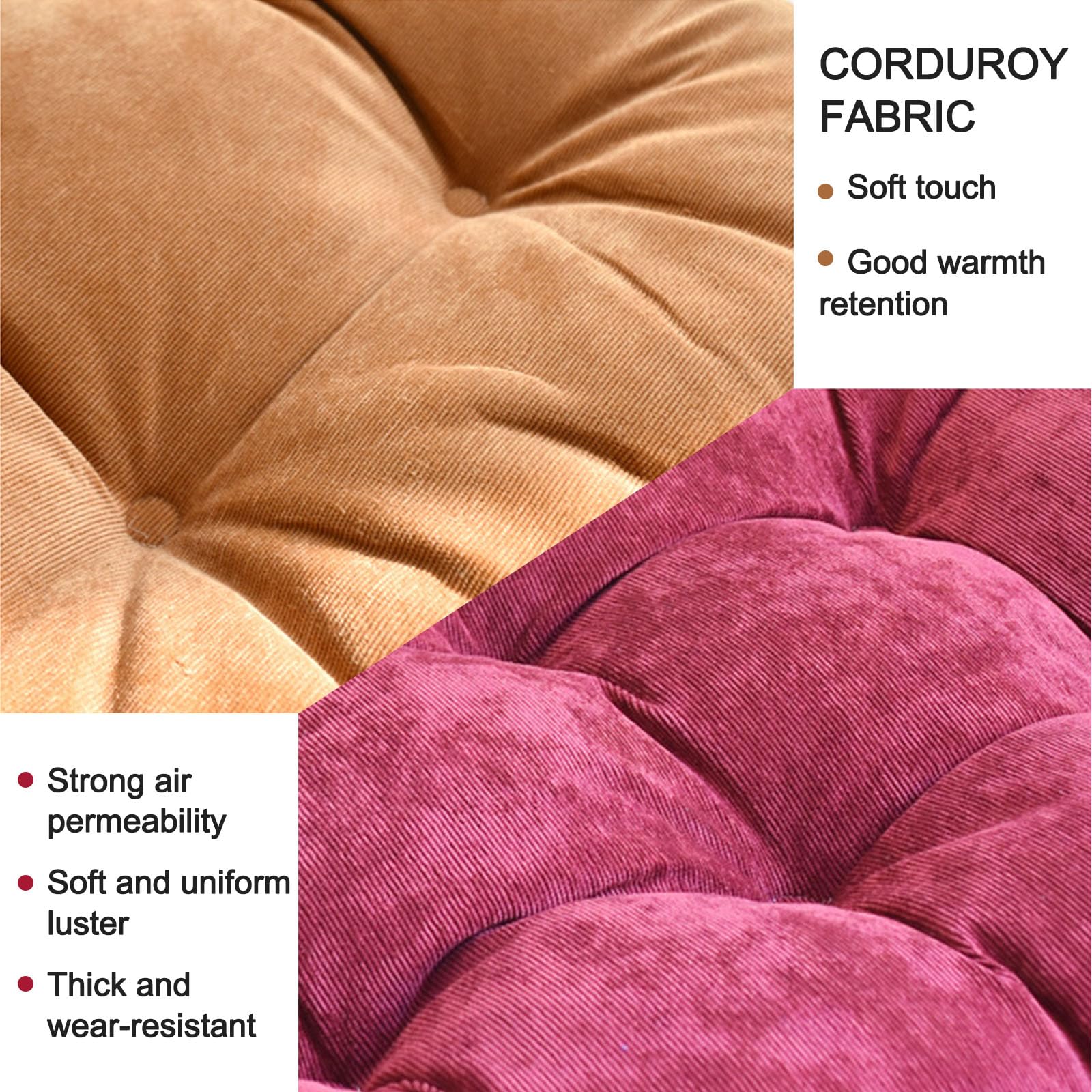 Amazon.com: KNVSS Square Floor Pillows Cushions 21.7''x21.7