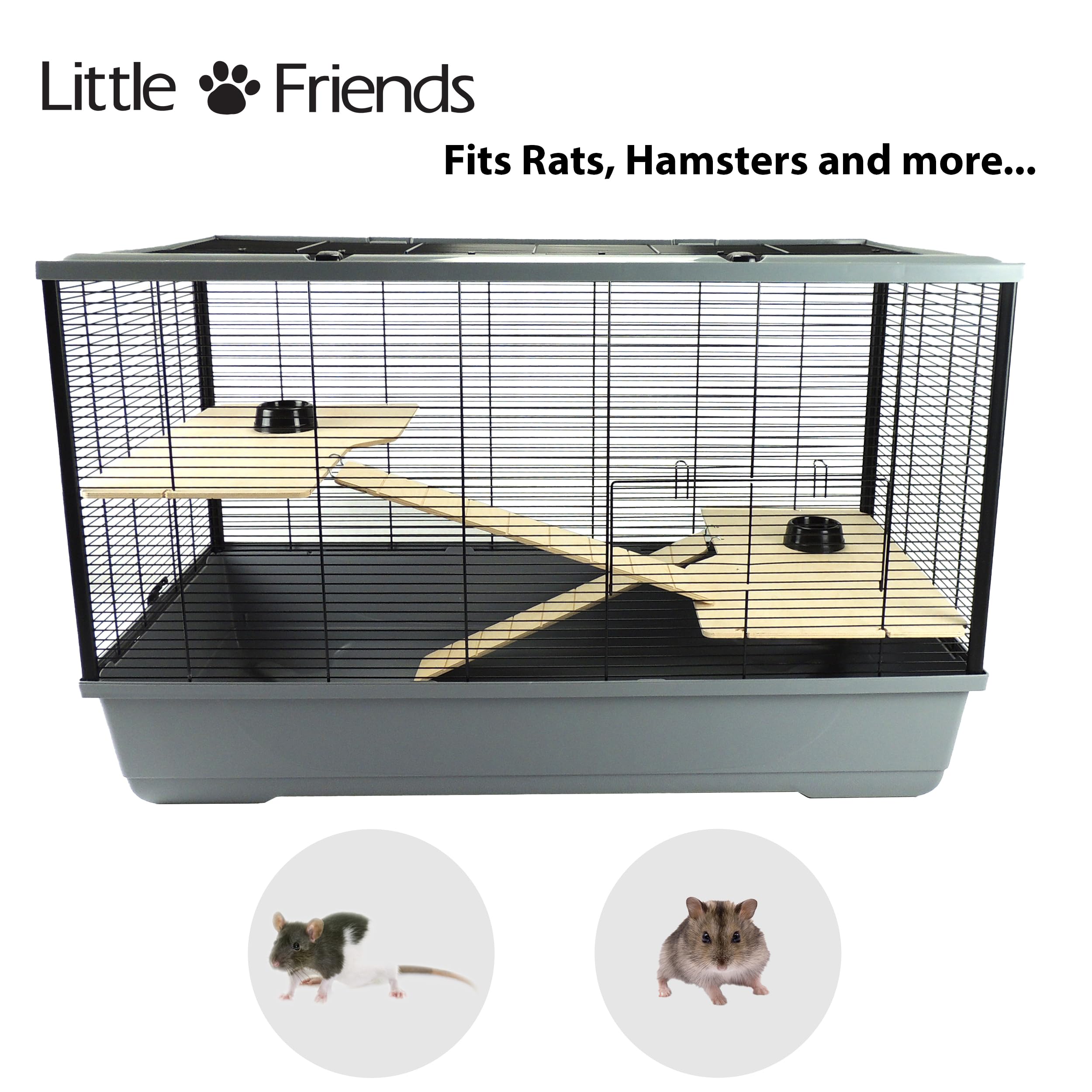 MidWest Deluxe Critter Nation Add-On Unit Kleine dierenkooi Compatibel met Critter Nation