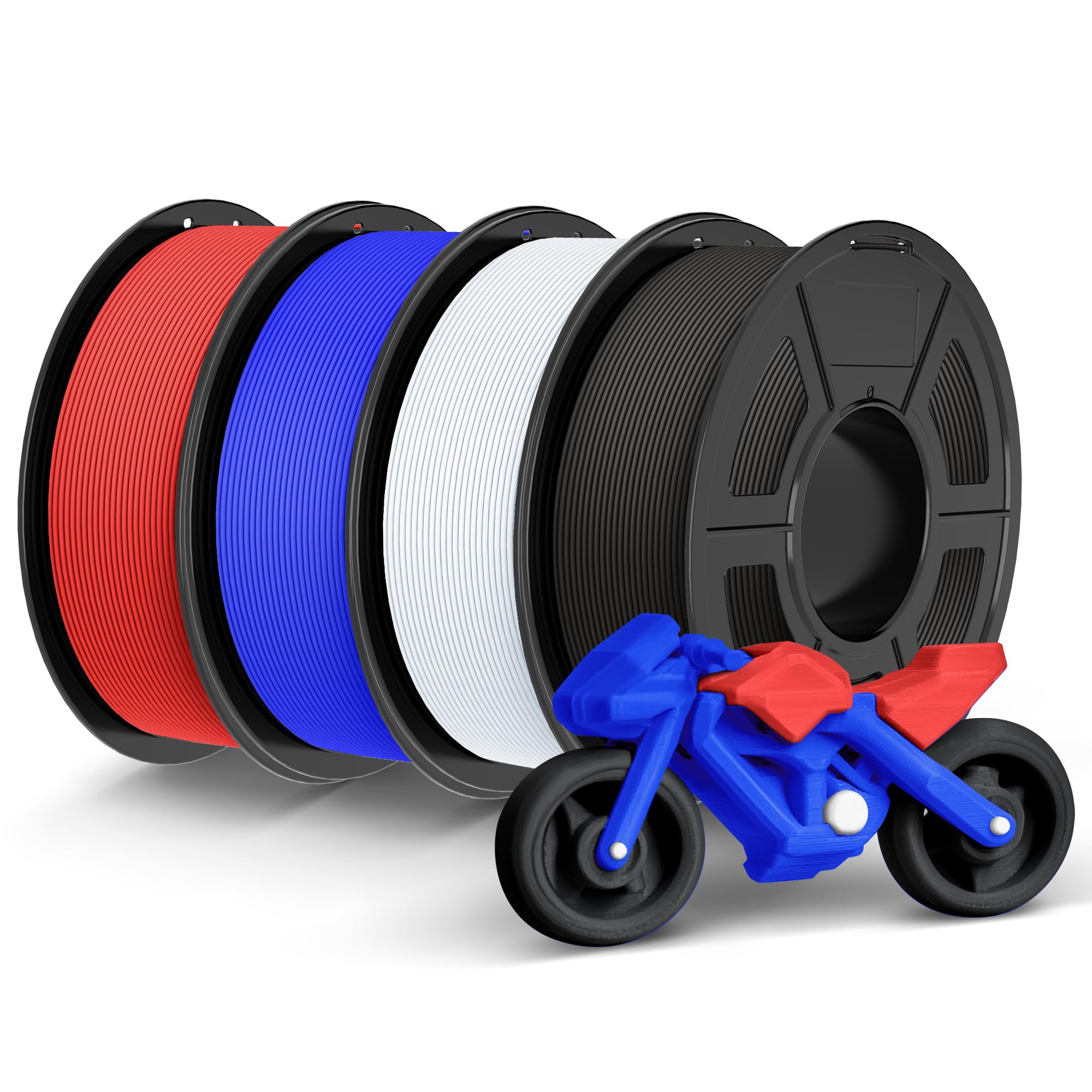 TECBEARS Rapid PETG Filament 1.75mm, 4kg Bundle, Multi G401