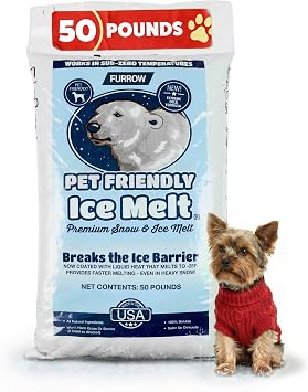 Pet Friendly Ice Melt 50 lb All Natural Ice Melt Made with Naturally Occurring Salts and Minerals, Fast Acting Ice Breaker, Works in Sub Zero Temperatures, Made in USA