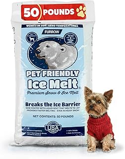 Pet Friendly Ice Melt (50 lb) All Natural Ice Melt Made with Naturally Occurring Salts and Minerals, Fast Acting Ice Breaker, Works in Sub Zero Temperatures, Made in USA