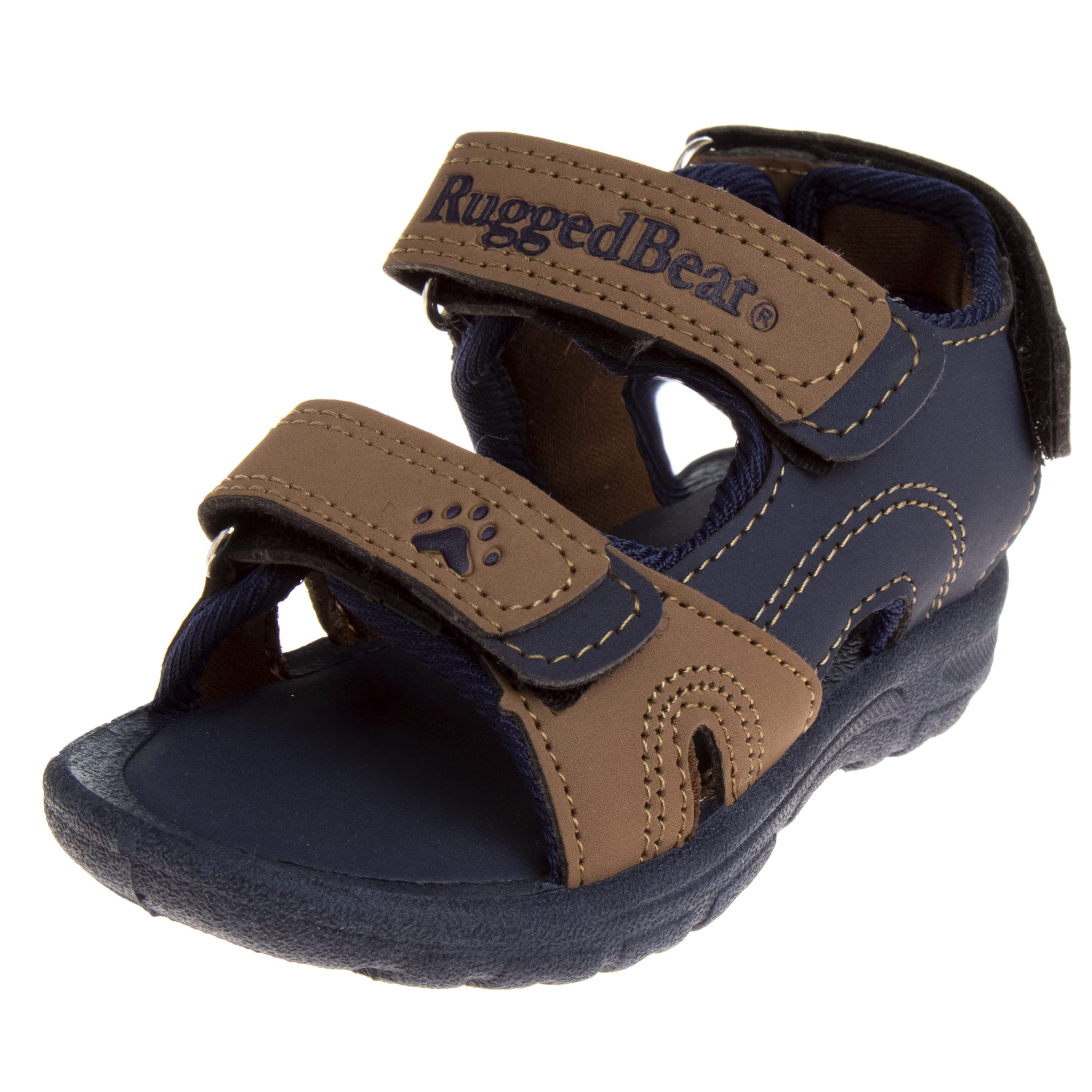 Rugged Bear Kids Boys Girls Open-Toe Outdoor Sport Water Sandals - beach pool slide adjustable strap shoes athletic summer (Toddler/Little Kid/Big Kid)
