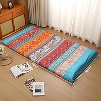 Vista 2 de Preboun Funda de colchón de futón con cremallera, 84 x 58/80 x 39 pulgadas, cojín japonés para suelo de tatami, tailandés, coreano, protector