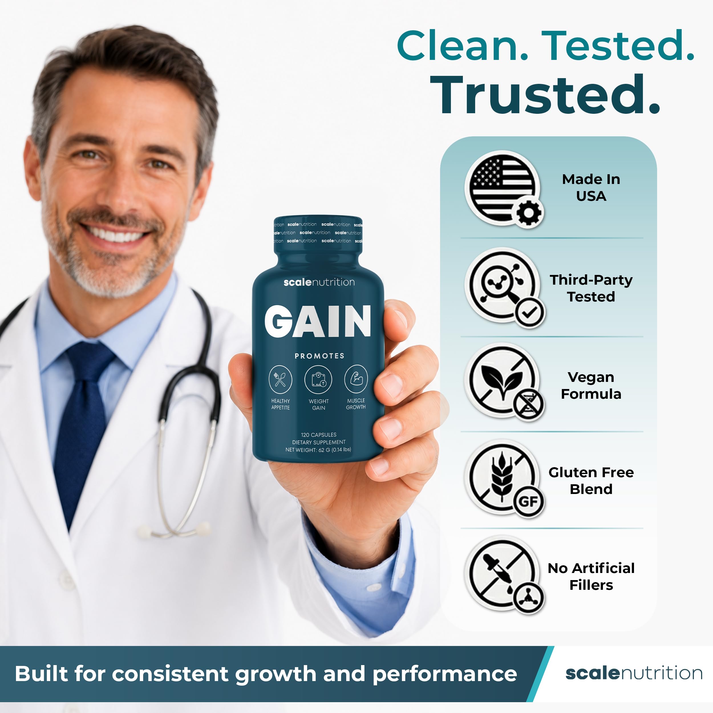 Gain Appetite Booster Capsules for Adults, Weight Gainer Support for Men and Women, Creatine Enhanced Weight Gain Pills with Ginger Extract, Blessed Thistle and Gentian Root - 120 Capsules — Amazon image 5