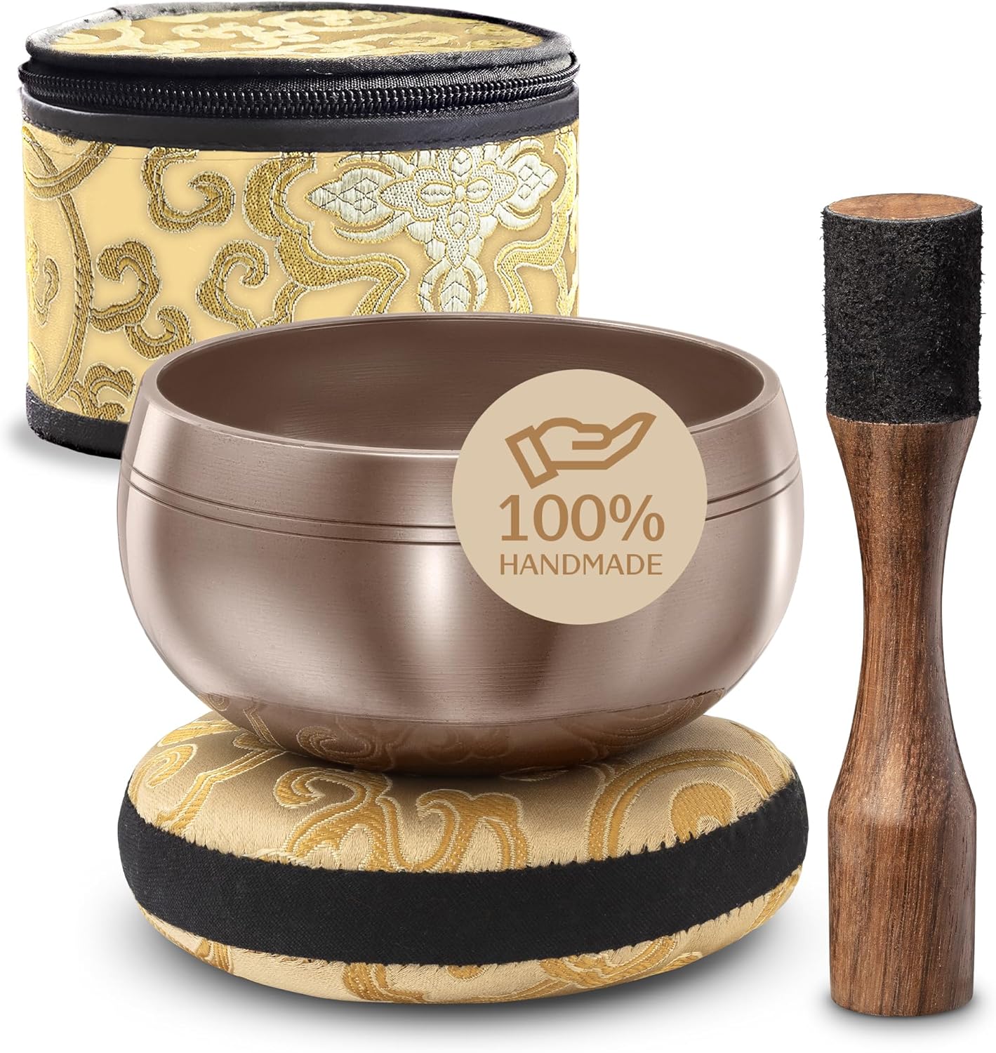 Tibetan Singing Bowl Set with Case – Authentic...