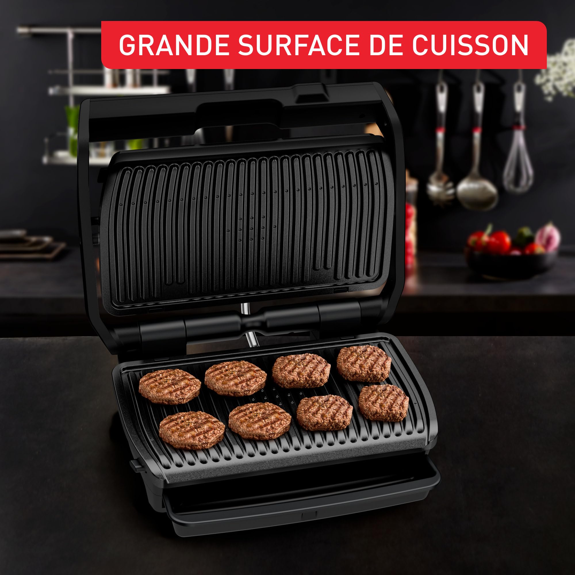 Image secondaire de Grill Intelligent Tefal Optigrill Elite XL pour 8 Personnes - 16 Programmes Automatiques