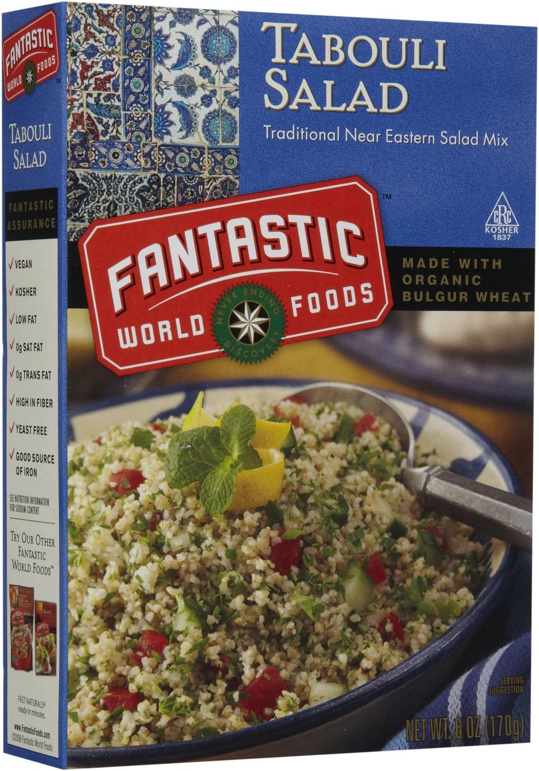 Fantastic World Foods Tabouli Salad Mix, 6-Ounce Boxes (Pack of 12)